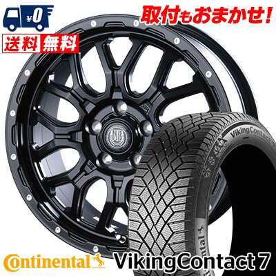 225/50R17 98T XL CONTINENTAL VikingContact7 MUD BAHN XR-800M スタッドレスタイヤホイール4本セット 【取付対象】