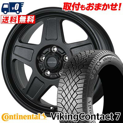 215/65R16 102T XL CONTINENTAL VikingContact7 LANDFOOT GWD スタッドレスタイヤホイール4本セット 【取付対象】