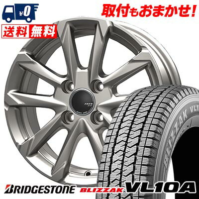 145/80R13 88/86N BRIDGESTONE BLIZZAK VL10A ZACK JP-325 スタッドレスタイヤホイール4本セット 【取付対象】