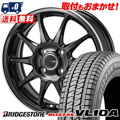 145/80R13 88/86N BRIDGESTONE BLIZZAK VL10A JP STYLE R10 スタッドレスタイヤホイール4本セット 【取付対象】
