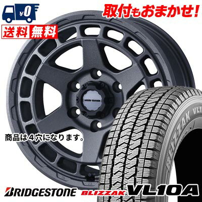 155/80R12 88/87N BRIDGESTONE BLIZZAK VL10A MUDVANCE X Type S スタッドレスタイヤホイール4本セット 【取付対象】