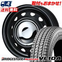 155/80R12 88/87N BRIDGESTONE BLIZZAK VL10A NewCarrow スタッドレスタイヤホイール4本セット 【取付対象】