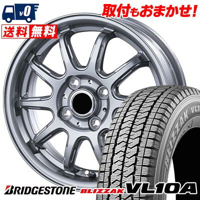 145/80R13 88/86N BRIDGESTONE BLIZZAK VL10A V-EMOTION RC-10 スタッドレスタイヤホイール4本セット 【取付対象】
