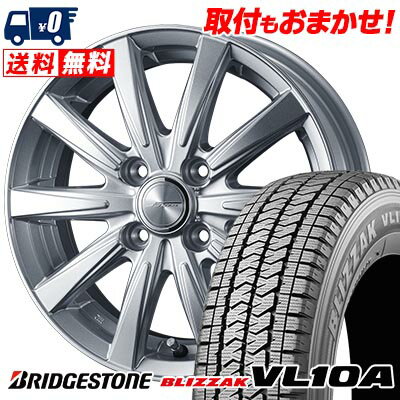 155/80R13 90/89N BRIDGESTONE BLIZZAK VL10A JOKER SPIRITS スタッドレスタイヤホイール4本セット 【取付対象】