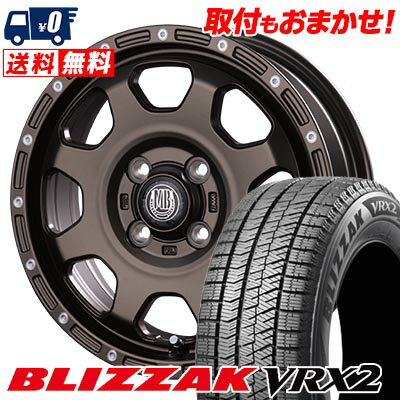 165/55R15 75Q BRIDGESTONE BLIZZAK VRX2 MUD BAHN XR-910K スタッドレスタイヤホイール4本セット 【取付対象】