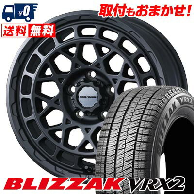 225/45R18 91Q BRIDGESTONE BLIZZAK VRX2 MUDVANCE X Type M スタッドレスタイヤホイール4本セット 【取付対象】