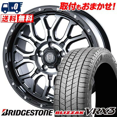 215/45R17 87Q BRIDGESTONE BLIZZAK VRX3 MUD BAHN XR-800M スタッドレスタイヤホイール4本セット 【取付対象】