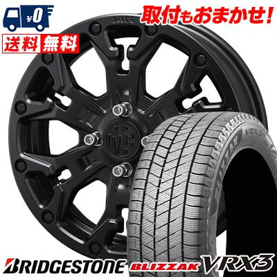 165/65R15 81Q BRIDGESTONE BLIZZAK VRX3 MG GOLEM Jr. スタッドレスタイヤホイール4本セット 【取付対象】