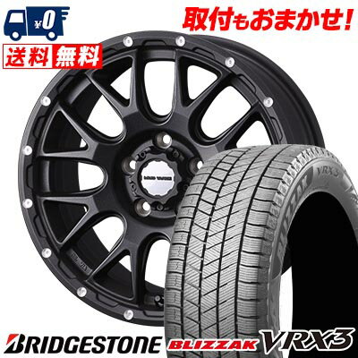 215/65R16 98Q BRIDGESTONE BLIZZAK VRX3 MUDVANCE 08 スタッドレスタイヤホイール4本セット 【取付対象】