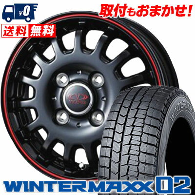 145/80R13 75Q DUNLOP ダンロップ WINTER MAXX 02 WM02 ウインターマックス 02 VICENTE-04EV ヴィセンテ04 EV スタッドレスタイヤホイール4本セット