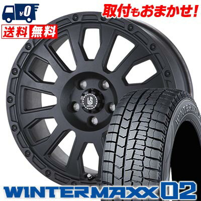 205/60R16 96T XL DUNLOP WINTER MAXX 02 WM02 LA STRADA AVENTURA スタッドレスタイヤホイール4本セット 【取付対象】