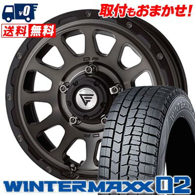 205/60R16 96T XL DUNLOP WINTER MAXX 02 WM02 DELTA FORCE OVAL スタッドレスタイヤホイール4本セット 【取付対象】