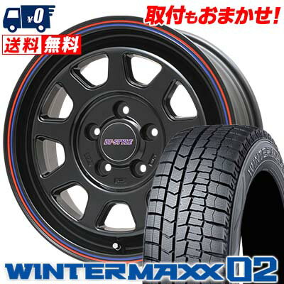 215/65R16 98Q DUNLOP ダンロップ WINTER MAXX 02 WM02 ウインターマックス 02 DT-STYLE DT スタイル スタッドレスタイヤホイール4本セット【取付対象】