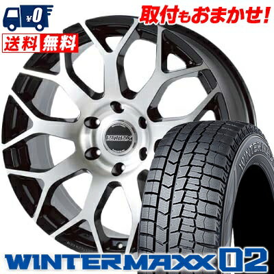 225/50R18 95Q DUNLOP WINTER MAXX 02 WM02 ESSEX EM スタッドレスタイヤホイール4本セット for 200系ハイエース【取付対象】