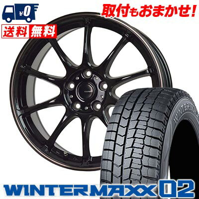 185/65R15 88Q DUNLOP WINTER MAXX 02 WM02 G-SPEED P-07 スタッドレスタイヤホイール4本セット 【取付対象】