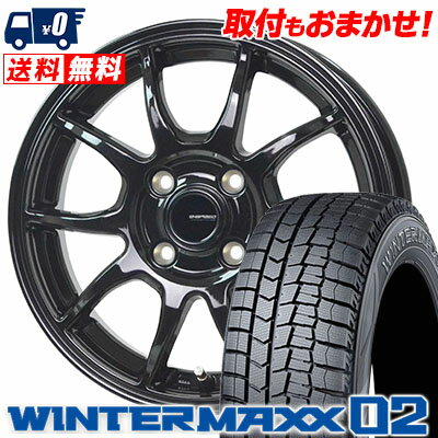 155/70R12 73Q DUNLOP ダンロップ WINTER MAXX 02 WM02 ウインターマックス 02 G-SPEED G-06 Gスピード G-06 スタッドレスタイヤホイール4本セット【取付対象】