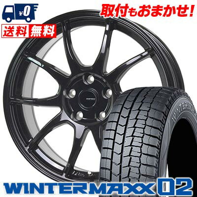 205/60R16 96T XL DUNLOP WINTER MAXX 02 WM02 G-SPEED G-06 スタッドレスタイヤホイール4本セット 【取付対象】