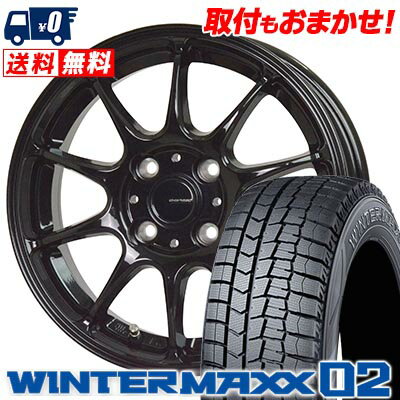 185/65R14 86Q DUNLOP WINTER MAXX 02 WM02 G-SPEED G-07 スタッドレスタイヤホイール4本セット 【取付対象】