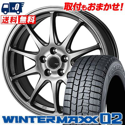 215/65R16 98Q DUNLOP ダンロップ WINTER MAXX 02 WM02 ウインターマックス 02 ZACK JP-202 ザック ジェイピー202 スタッドレスタイヤホイール4本セット