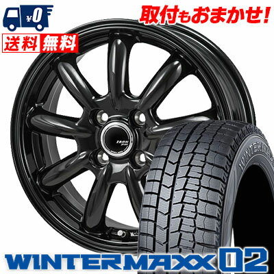 185/65R15 88Q DUNLOP ダンロップ WINTER MAXX 02 WM02 ウインターマックス 02 ZACK JP-209 ザック ジェイピー209 スタッドレスタイヤホイール4本セット