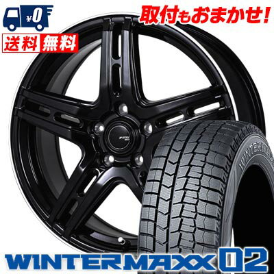 195/65R15 91Q DUNLOP WINTER MAXX 02 WM02 JP STYLE R52 スタッドレスタイヤホイール4本セット 【取付対象】