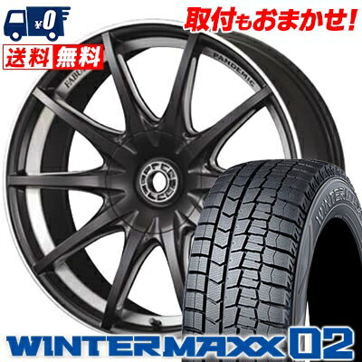 225/50R18 95Q DUNLOP WINTER MAXX 02 WM02 PANDEMIC LW-10 MONO BLOCK スタッドレスタイヤホイール4本セット for 200系ハイエース【取付対象】