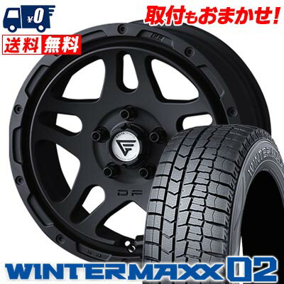 205/60R16 96T XL DUNLOP WINTER MAXX 02 WM02 DELTA FORCE OVERLANDER スタッドレスタイヤホイール4本セット 【取付対象】
