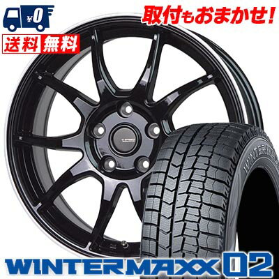195/60R16 89Q DUNLOP ダンロップ WINTER MAXX 02 WM02 ウインターマックス 02 G-SPEED P-06 Gスピード P-06 スタッドレスタイヤホイール4本セット【取付対象】