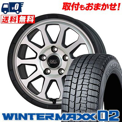 215/65R16 98Q DUNLOP WINTER MAXX 02 WM02 MAD CROSS RANGER スタッドレスタイヤホイール4本セット 【取付対象】