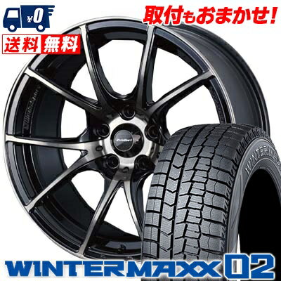 225/45R18 DUNLOP ダンロップ WINTER MAXX 02 WM02 ウインターマックス 02 wedsSport SA-10R ウエッズスポーツ SA10R スタッドレスタイヤホイール4本セット【取付対象】