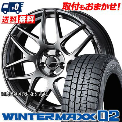 185/65R15 88Q DUNLOP WINTER MAXX 02 WM02 WedsSport SA-27R スタッドレスタイヤホイール4本セット 【取付対象】