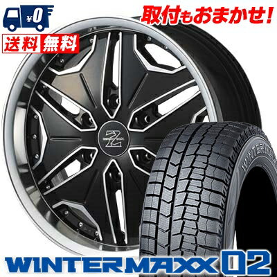 225/50R18 95Q DUNLOP WINTER MAXX 02 WM02 ZERO BREAK Z スタッドレスタイヤホイール4本セット for 200系ハイエース【取付対象】