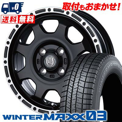 165/50R15 73Q DUNLOP WINTER MAXX 03 WM03 MUD BAHN XR-910K スタッドレスタイヤホイール4本セット 【取付対象】