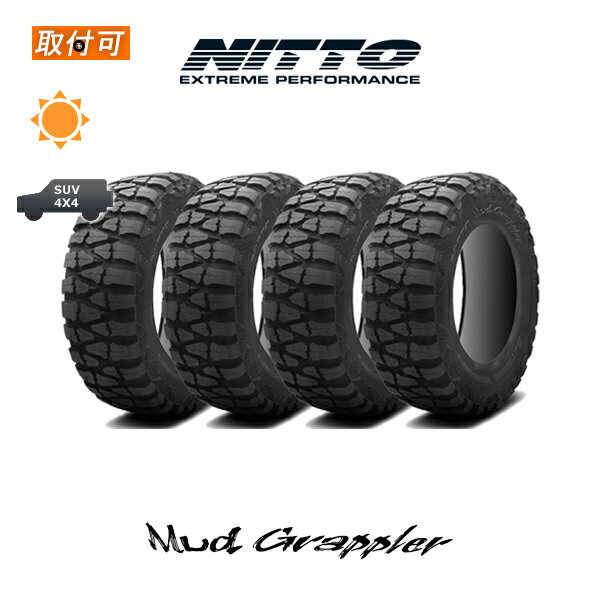 【P最大15倍！買い回らなくても！OM】【取付対象】送料無料 Mud Grappler 37×13.50R17 121P 4本セット 新品夏タイヤ ニットー NITTO マッドグラップラー