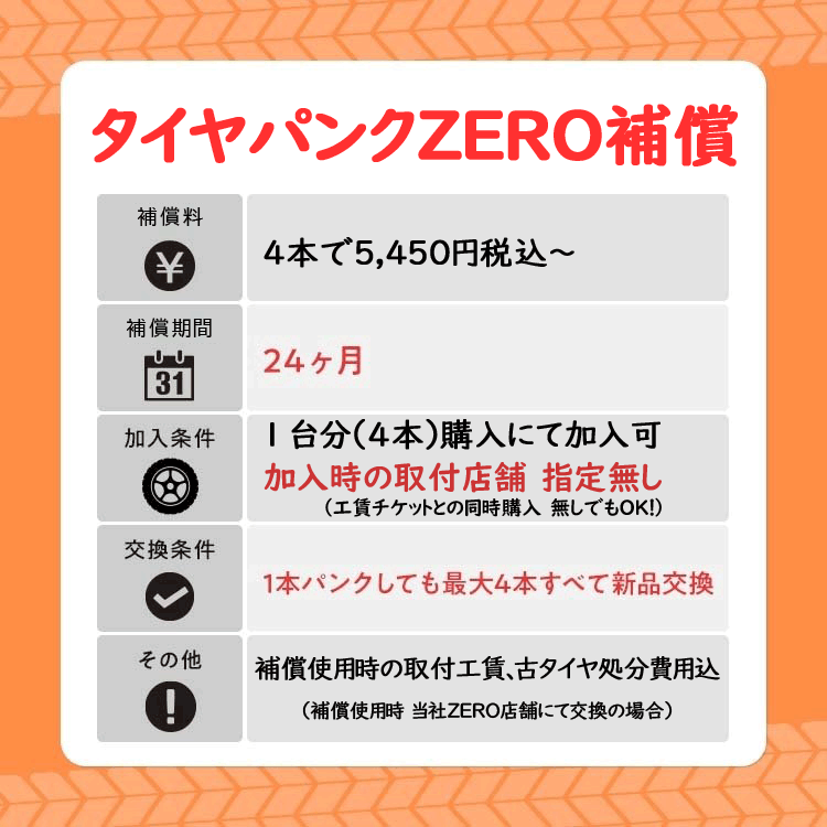 【P最大4倍以上!18の日】タイヤパンク補償 Aプラン 4本合計 20,000円以下対象 【必ずタイヤ商品（4本）と一緒にご購入ください】 3