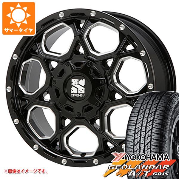 【タイヤ交換対象】エクリプスクロス GK系用 サマータイヤ ヨコハマ ジオランダー A/T G015 225/65R17 102H ブラックレター MLJ エクストリームJ XJ06 7.5-17 タイヤホイール4本セット