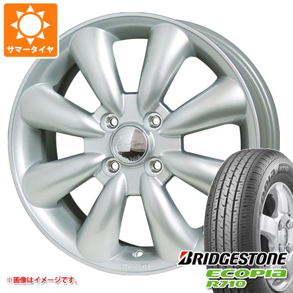 【タイヤ交換対象】ハイゼットカーゴ S320系用 サマータイヤ ブリヂストン エコピア R710 145/80R13 82/80N (145R13 6PR相当) ララパーム KC-8 4.0-13 タイヤホイール4本セット