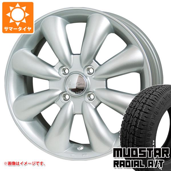 【タイヤ交換対象】キャリイ DA16T用 サマータイヤ マッドスター ラジアル A/T 165/65R14 79S ホワイトレター ララパーム KC-8 4.5-14 タイヤホイール4本セット