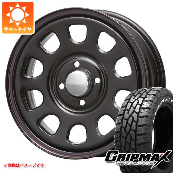 【タイヤ交換対象】キャリイ DA16T用 サマータイヤ グリップマックス マッドレイジ R/T MAX 165/65R14 79S ブラックレター MLJ デイトナ SS 5.0-14 タイヤホイール4本セット