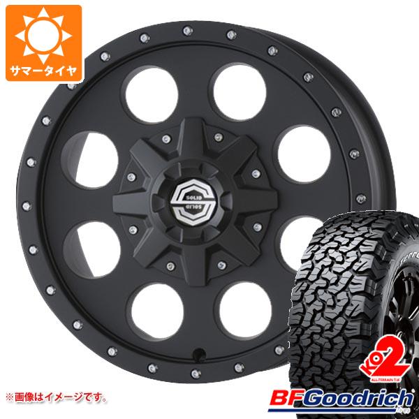 【タイヤ交換対象】デリカD:5用 サマータイヤ BFグッドリッチ オールテレーンT/A KO2 LT245/70R16 113/110S ホワイトレター ソリッドレーシング アイメタル X 6.5-16 タイヤホイール4本セット