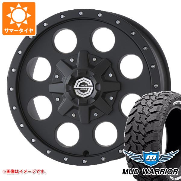 【タイヤ交換対象】エクリプスクロス GK系用 サマータイヤ モンスタ マッドウォーリアー LT235/70R16 104/101Q ホワイトレター ソリッドレーシング アイメタル X 6.5-16 タイヤホイール4本セット