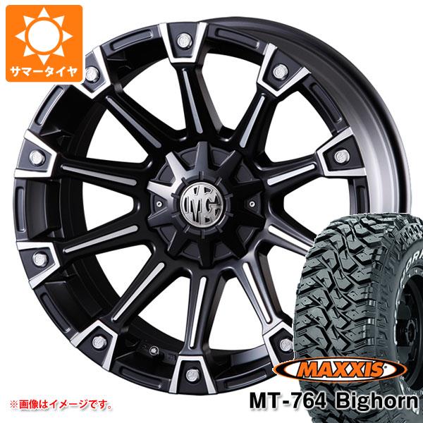 【タイヤ交換対象】サマータイヤ 265/70R17 118/115Q 8PR マキシス MT-764 ビッグホーン ホワイトレター クリムソン MG モンスター 8.0-17 タイヤホイール4本セット