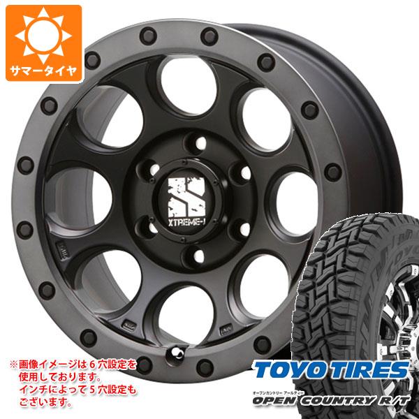 【タイヤ交換対象】エクリプスクロス GK系用 サマータイヤ トーヨー オープンカントリー R/T 225/65R17 102Q ブラックレター MLJ エクストリームJ XJ03 7.5-17 タイヤホイール4本セット