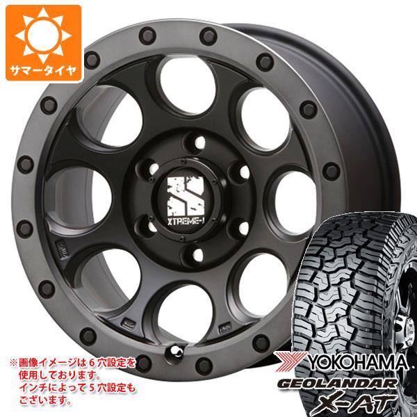 【タイヤ交換対象】5本セット FJクルーザー 10系用 サマータイヤ ヨコハマ ジオランダー X-AT G016 LT285/70R17 121/118Q ブラックレター MLJ エクストリームJ XJ03 8.0-17 タイヤホイール5本セット