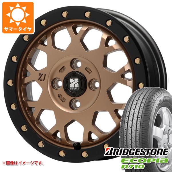 【タイヤ交換対象】キャリイ DA16T用 サマータイヤ ブリヂストン エコピア R710 165/80R14 91/90N (165R14 6PR相当) MLJ エクストリームJ XJ04 4.5-14 タイヤホイール4本セット