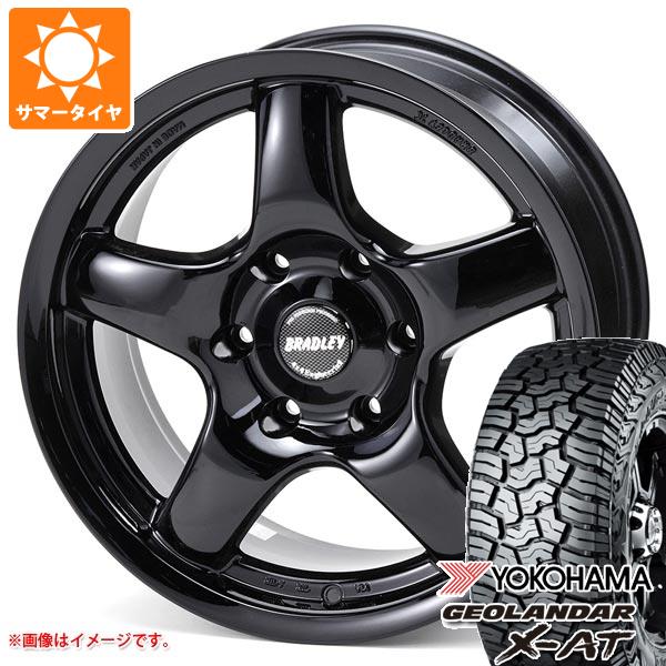 【タイヤ交換対象】ハイラックスサーフ215系用 サマータイヤ ヨコハマ ジオランダー X-AT G016 LT265/65R17 120/117Q ブラックレター ブラッドレー パイ 8.0-17 タイヤホイール4本セット