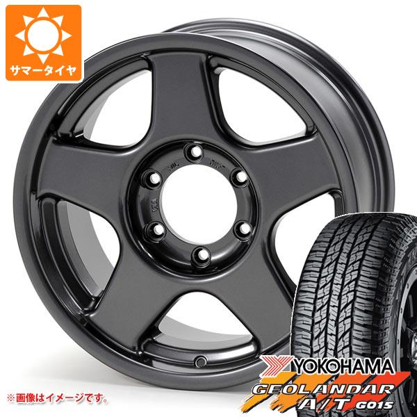 【タイヤ交換対象】ハイラックスサーフ185系用 サマータイヤ ヨコハマ ジオランダー A/T G015 265/70R16 112H ブラックレター ブラッドレー V 8.0-16 タイヤホイール4本セット