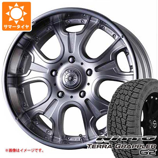 【タイヤ交換対象】ハイラックス 120系用 サマータイヤ ニットー テラグラップラー G2 285/50R20 116S XL クリムソン ヘラクレス モノブロック F/A 8.5-20 タイヤホイール4本セット