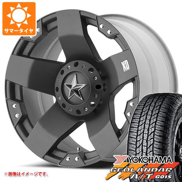 【タイヤ交換対象】サマータイヤ 265/70R17 121/118S ヨコハマ ジオランダー A/T G015 アウトラインホワイトレター KMC XD775 ロックスター 8.0-17 タイヤホイール4本セット