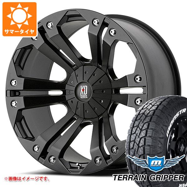 【タイヤ交換対象】サマータイヤ 275/55R20 120/117Q モンスタ テレーングリッパー ホワイトレター KMC XD778 モンスター 9.0-20 タイヤホイール4本セット